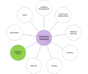 Diabetes Wellness Wheel - Friends & Family Cluster of Help